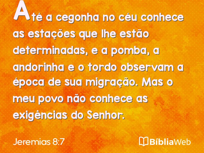 Jeremias 8:7 em imagem para compartilhar