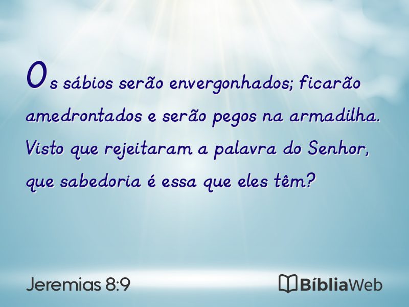Jeremias 8:9 em imagem para compartilhar