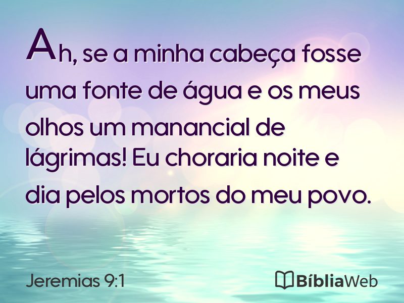 Jeremias 9:1 em imagem para compartilhar