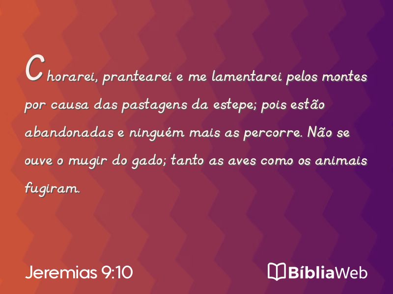 Jeremias 9:10 em imagem para compartilhar