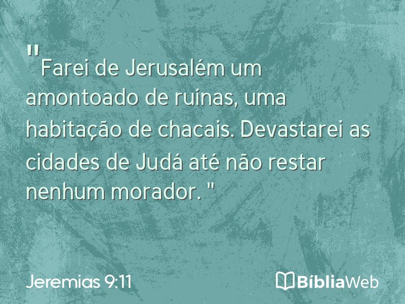 Jeremias 9:11 em imagem para compartilhar