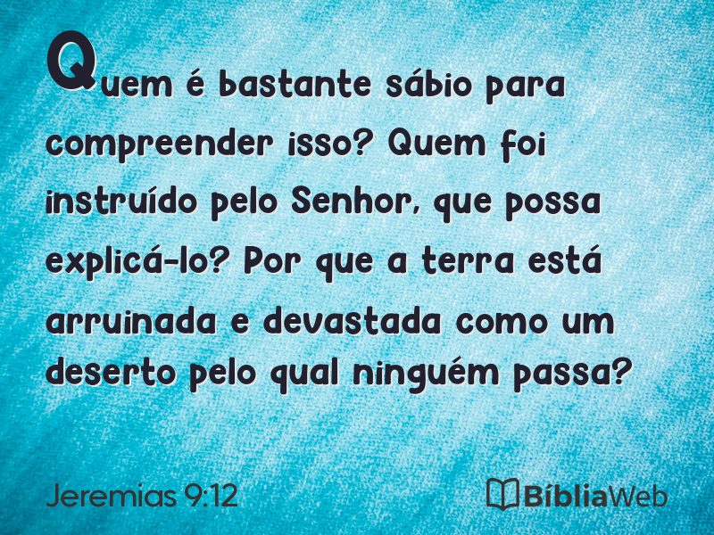 Jeremias 9:12 em imagem para compartilhar