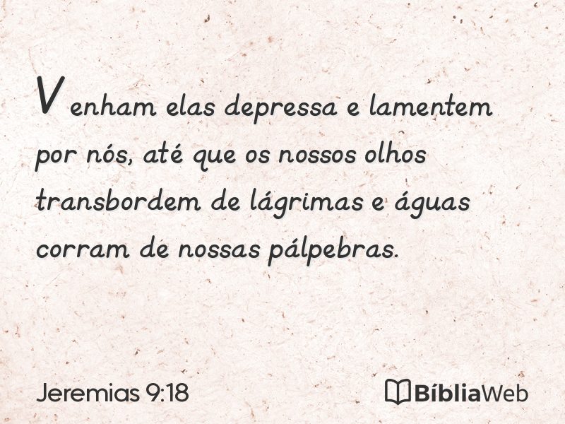 Jeremias 9:18 em imagem para compartilhar