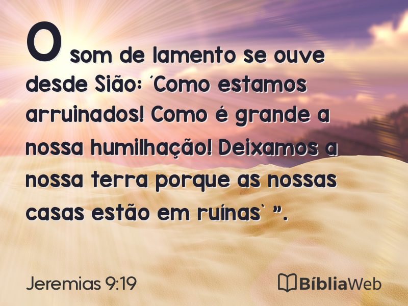 Jeremias 9:19 em imagem para compartilhar