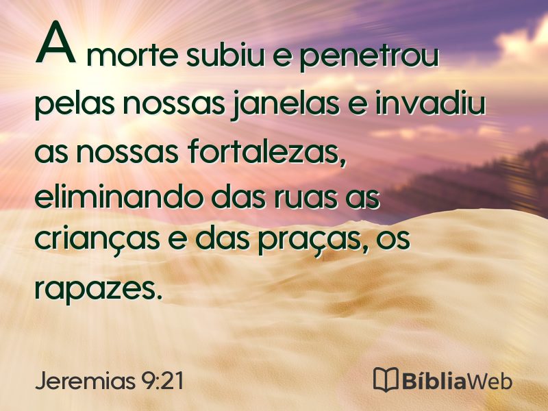 Jeremias 9:21 em imagem para compartilhar