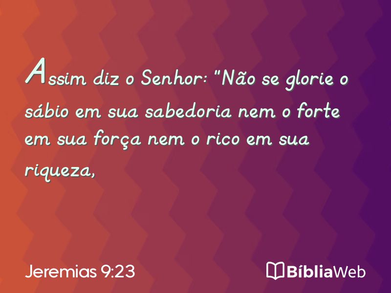 Jeremias 9:23 em imagem para compartilhar