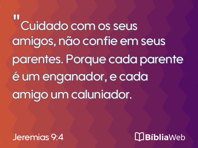 Jeremias 9:4 em imagem para compartilhar