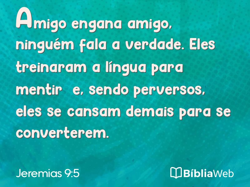 Jeremias 9:5 em imagem para compartilhar