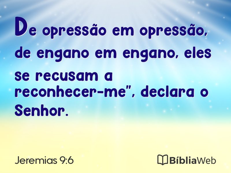 Jeremias 9:6 em imagem para compartilhar