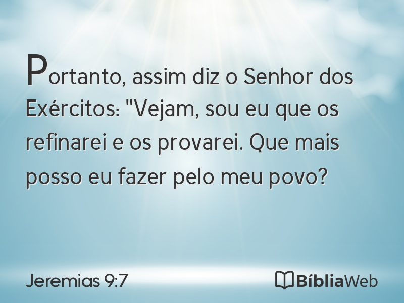 Jeremias 9:7 em imagem para compartilhar