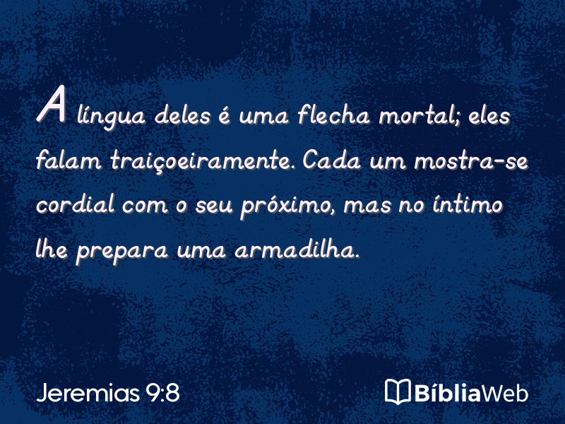 Jeremias 9:8 em imagem para compartilhar
