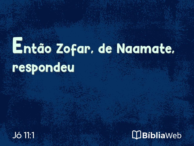 Jó 11:1 em imagem para compartilhar