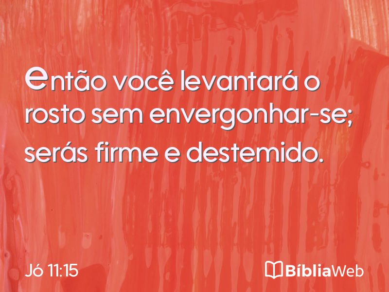 Jó 11:15 em imagem para compartilhar