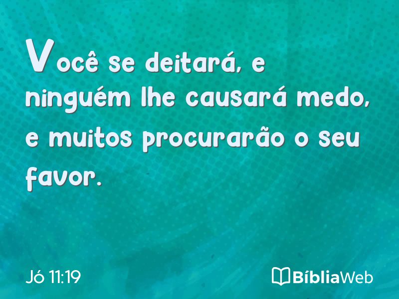 Jó 11:19 em imagem para compartilhar