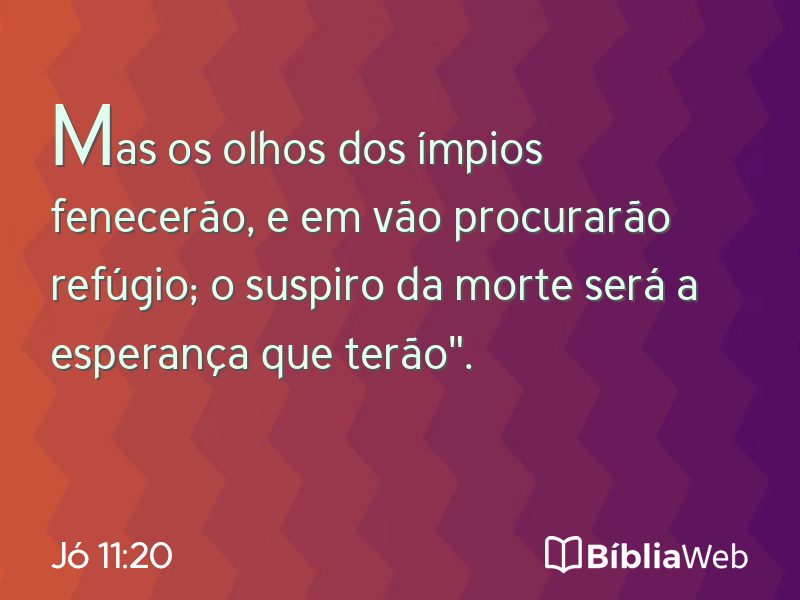 Jó 11:20 em imagem para compartilhar