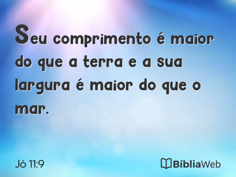 Jó 11:9 em imagem para compartilhar