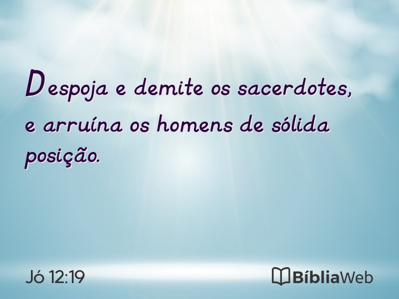 Jó 12:19 em imagem para compartilhar