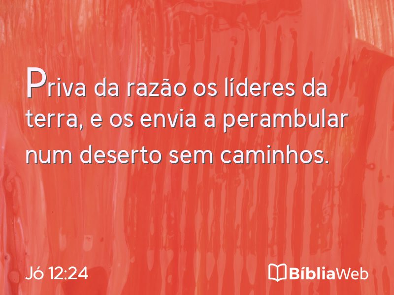 Jó 12:24 em imagem para compartilhar