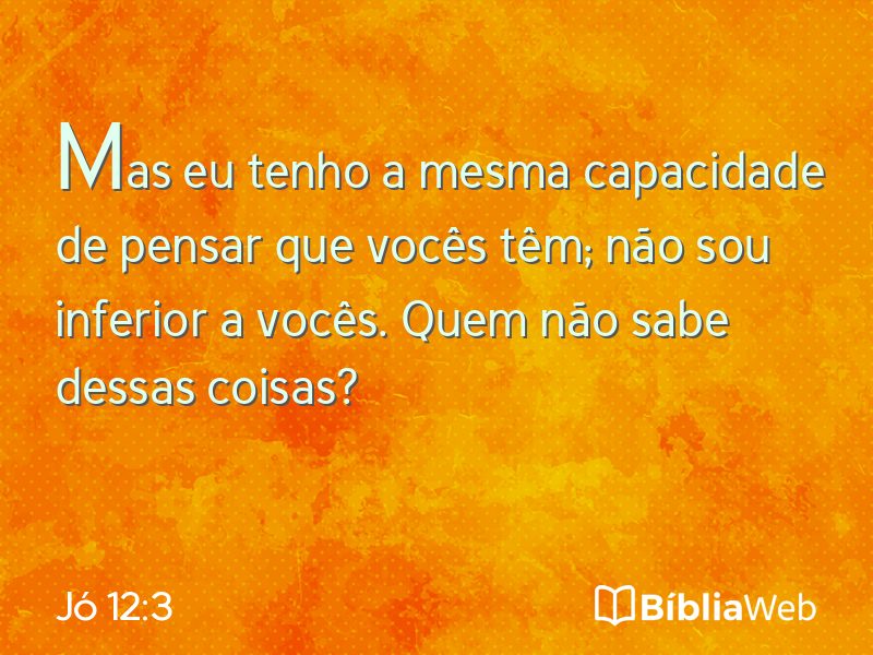 Jó 12:3 em imagem para compartilhar