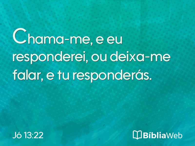Jó 13:22 em imagem para compartilhar