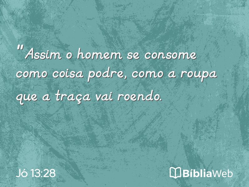 Jó 13:28 em imagem para compartilhar