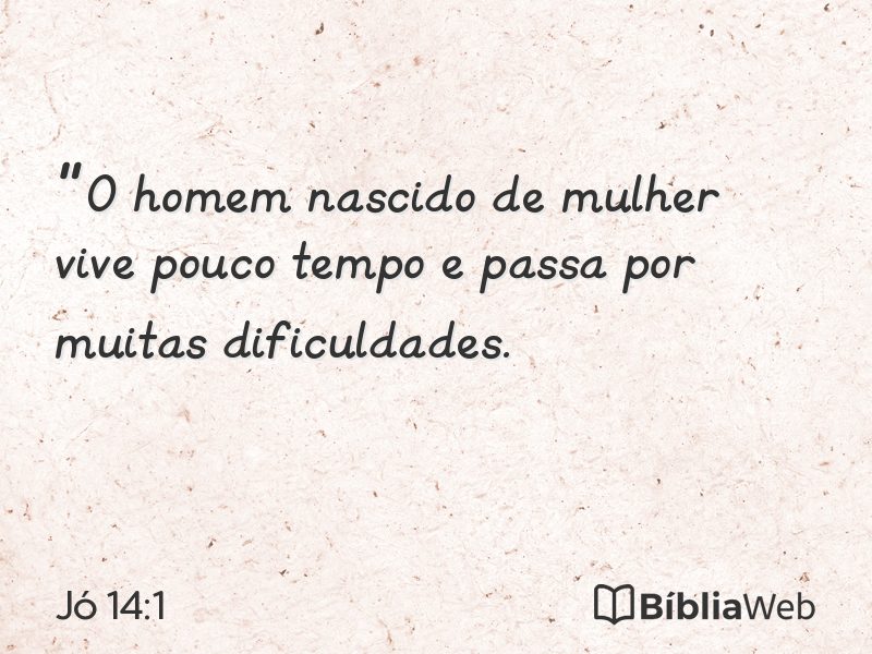 Jó 14:1 em imagem para compartilhar