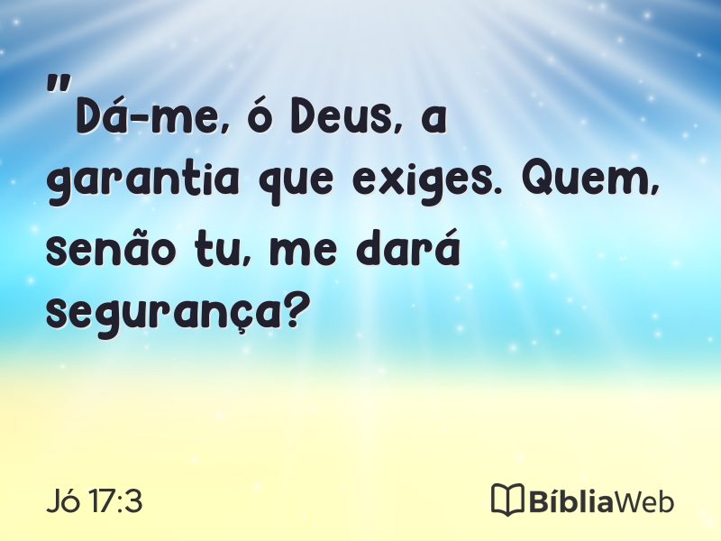 Jó 17:3 em imagem para compartilhar