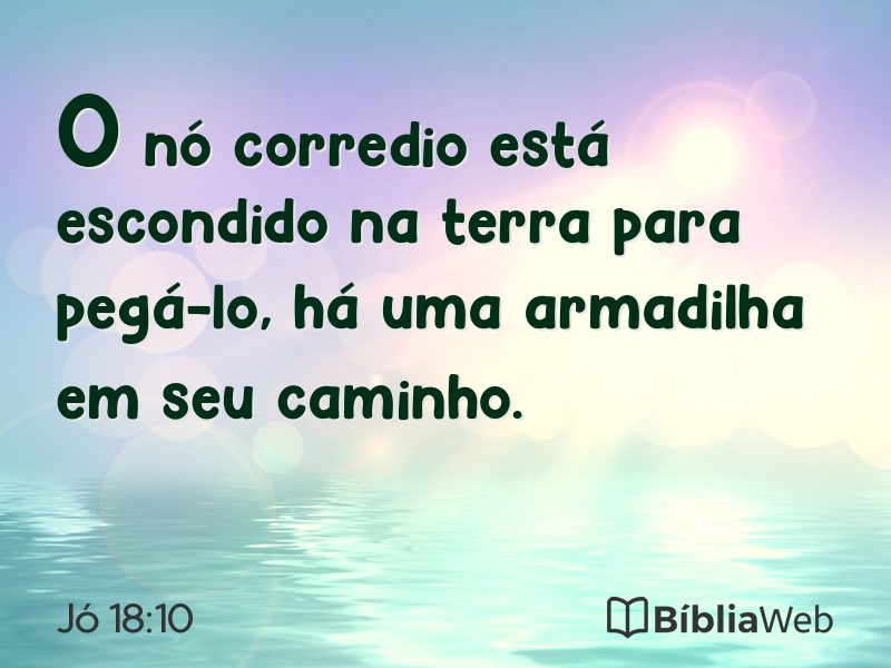 Jó 18:10 em imagem para compartilhar