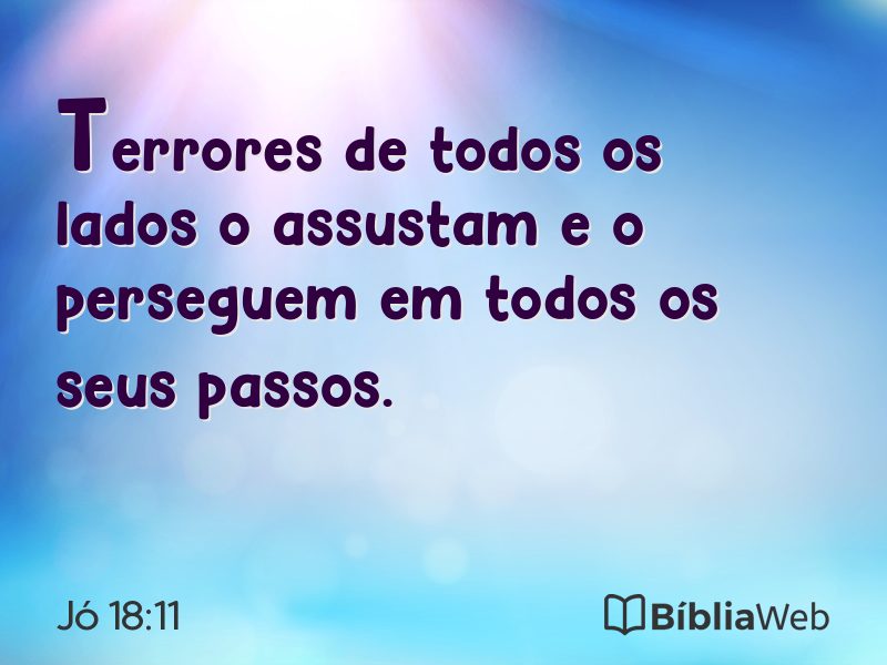 Jó 18:11 em imagem para compartilhar