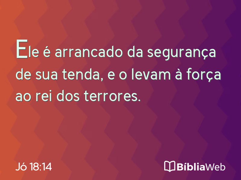 Jó 18:14 em imagem para compartilhar