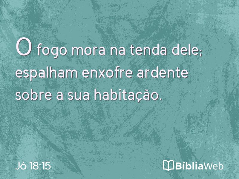 Jó 18:15 em imagem para compartilhar