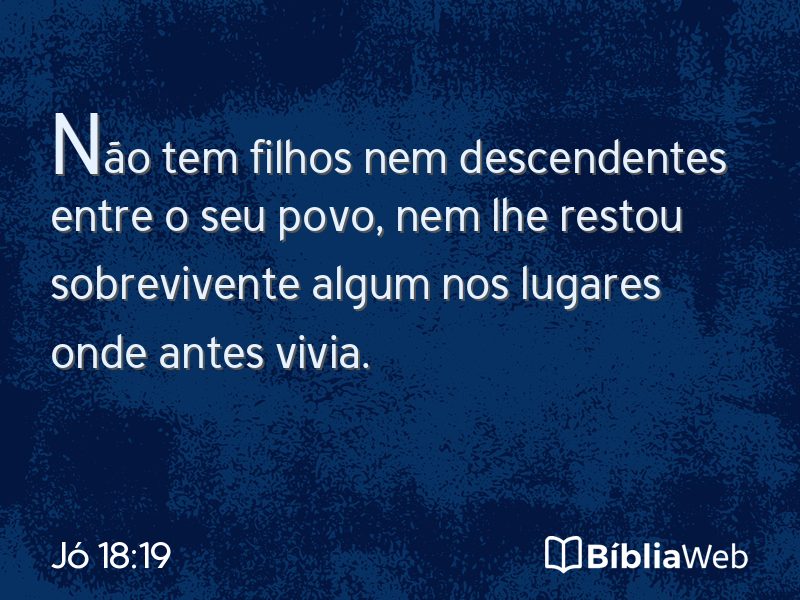 Jó 18:19 em imagem para compartilhar
