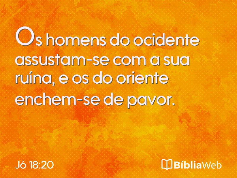 Jó 18:20 em imagem para compartilhar