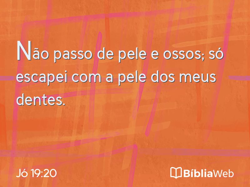 Jó 19:20 em imagem para compartilhar