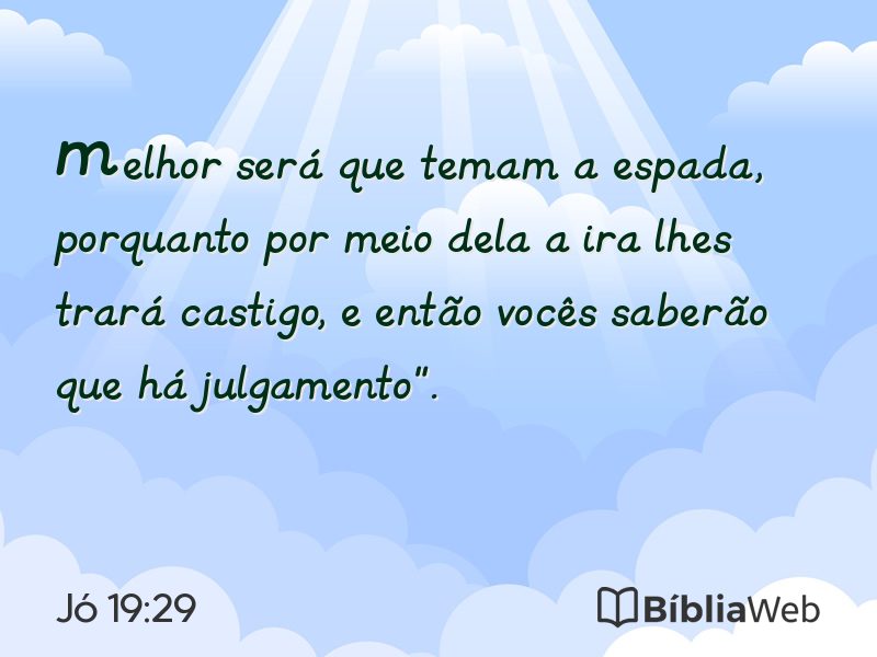 Jó 19:29 em imagem para compartilhar