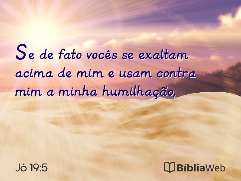 Jó 19:5 em imagem para compartilhar