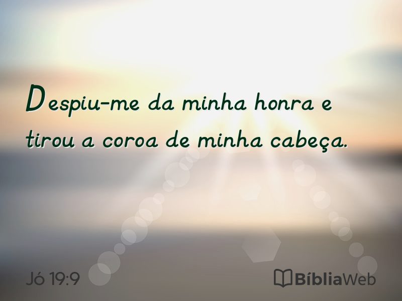 Jó 19:9 em imagem para compartilhar
