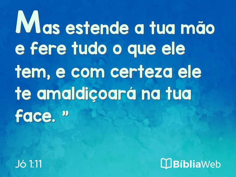 Jó 1:11 em imagem para compartilhar
