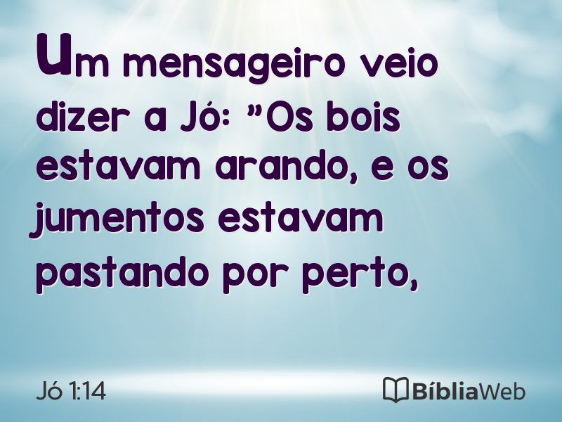 Jó 1:14 em imagem para compartilhar