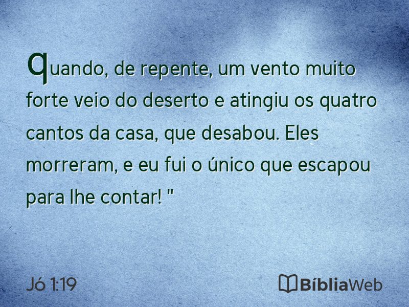 Jó 1:19 em imagem para compartilhar