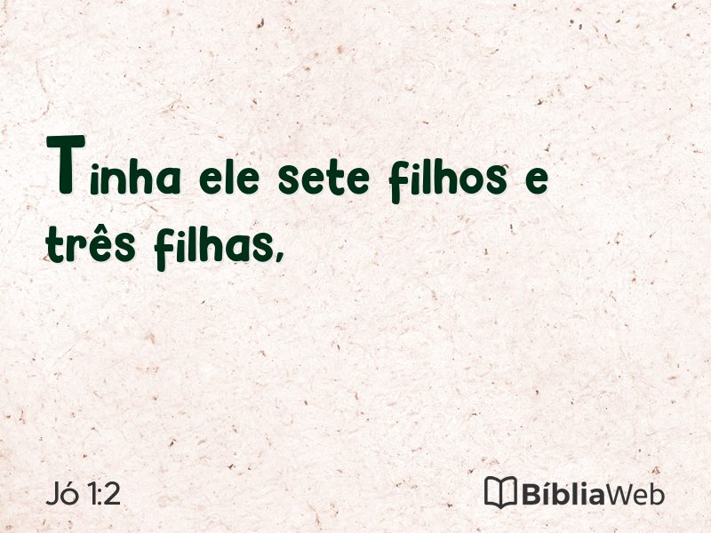 Jó 1:2 em imagem para compartilhar