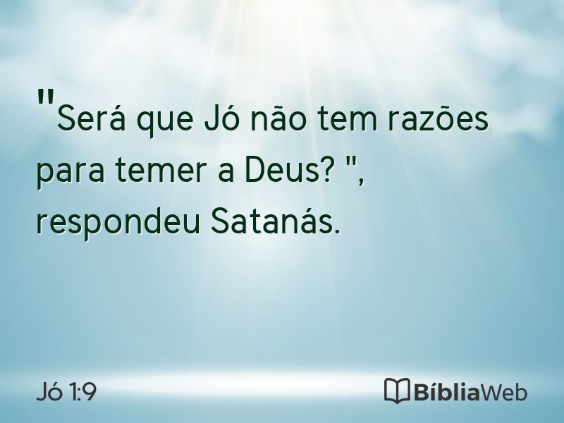 Jó 1:9 em imagem para compartilhar