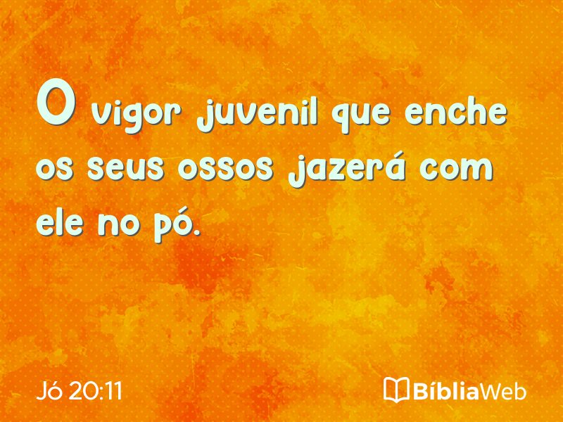Jó 20:11 em imagem para compartilhar