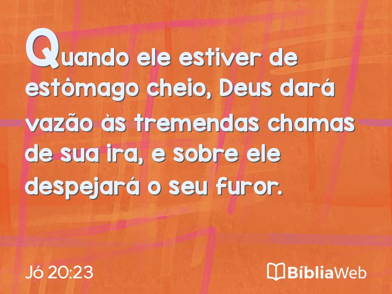 Jó 20:23 em imagem para compartilhar