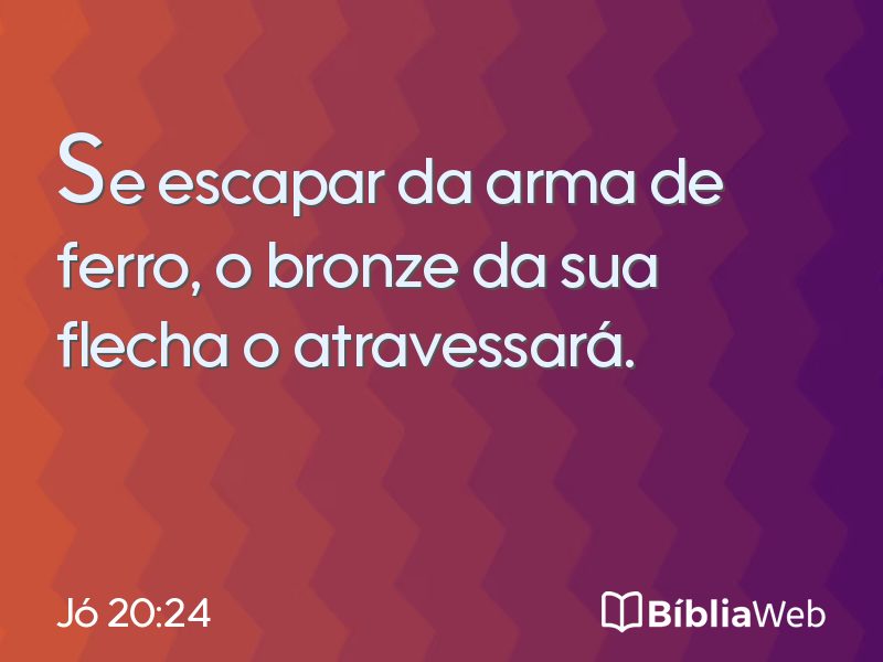Jó 20:24 em imagem para compartilhar
