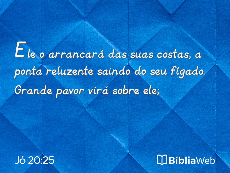 Jó 20:25 em imagem para compartilhar