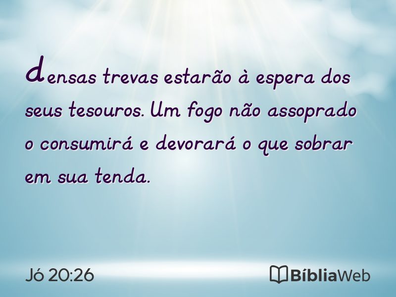 Jó 20:26 em imagem para compartilhar