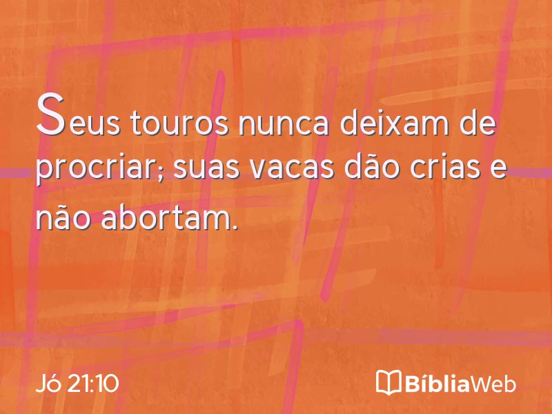 Jó 21:10 em imagem para compartilhar