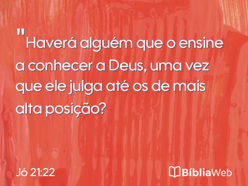 Jó 21:22 em imagem para compartilhar