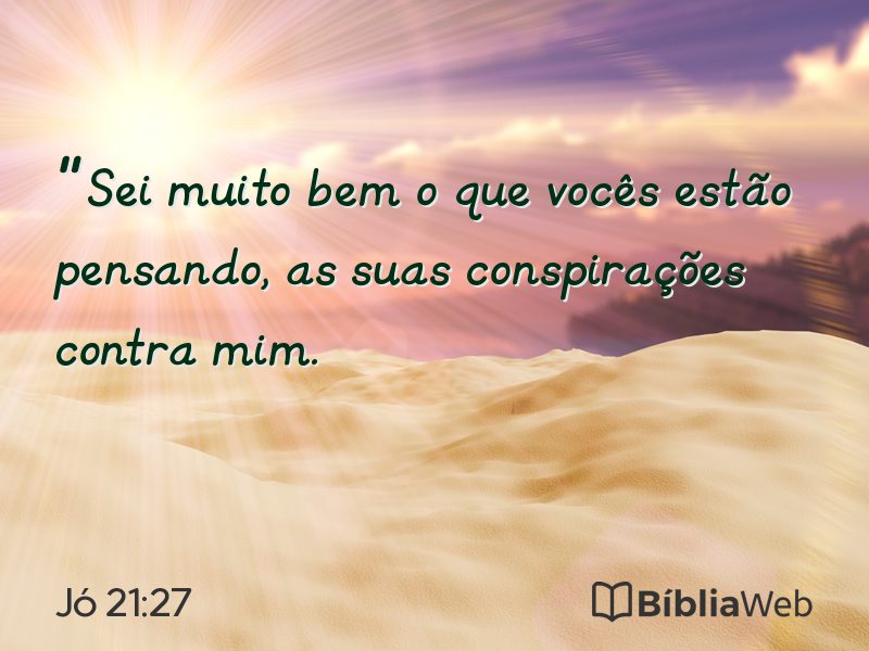Jó 21:27 em imagem para compartilhar
